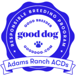 Good Dog Breeder Badge - Adams Ranch ACDs